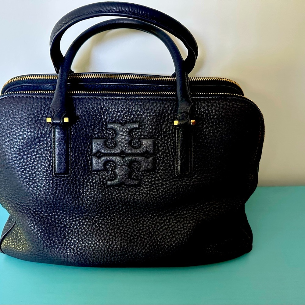Tory Burch Navy Thea Satchel handbag